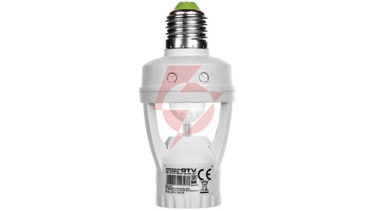 Czujnik ruchu CR-6, max. 60W, E27, AC220-240V, 50/60Hz, kąt działania 360*, zasięg 6m 2-3,5m, IP20