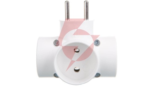 Rozgałeźnik wtyczkowy 4x2P biały R-47