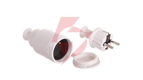 Zestaw przełączeniowy (gniazdo GN-H2+wtyczka WT-40H) IP44 biały ZP-H2