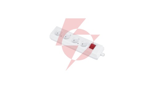 Rozgałęźnik do przedłużacza z wyłącznikiem 4-gniazda b/u 16A 250V GN-460WS