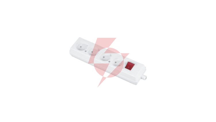 Rozgałęźnik do przedłużacza z wyłącznikiem 4-gniazda b/u 16A 250V GN-460WS