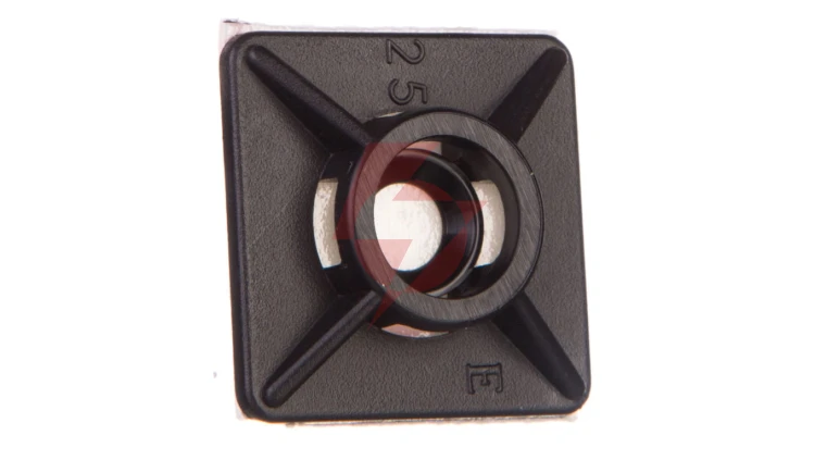Podstawa przylepna 3,6mm 19x19mm klej czarna BMN0901E /100szt./