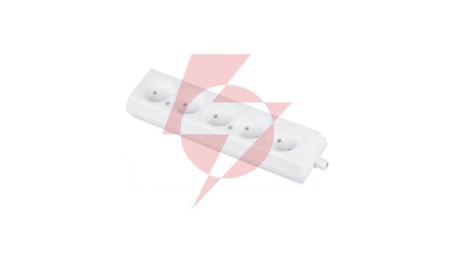 Gniazdo przenośne pięciokrotne 16A 2P 250V białe GN-560