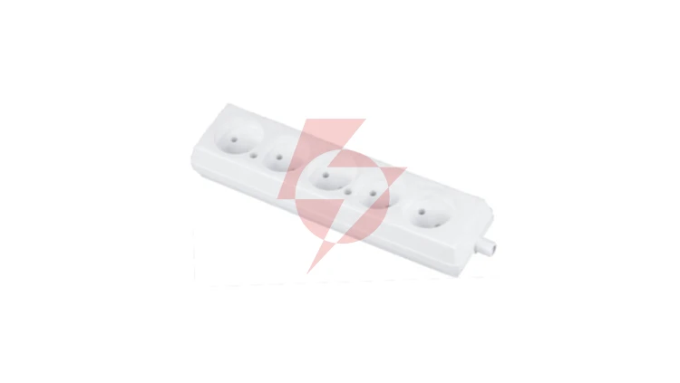 Gniazdo przenośne pięciokrotne 16A 2P 250V białe GN-560