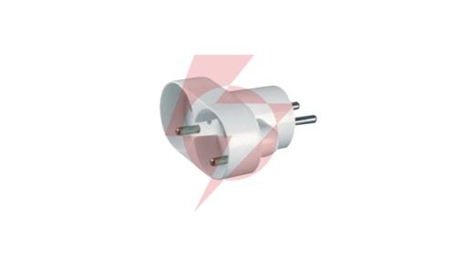 Rozgałeźnik wtyczkowy 2x2P+Z biały R-270