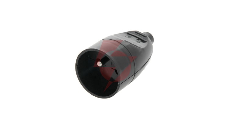 Gniazdo przenośne z/u 16A 2P+Z 250V czarne GN-171