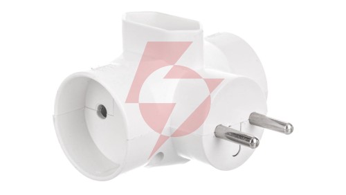 Rozgałeźnik wtyczkowy 2x2P +1xEuro biały R-20
