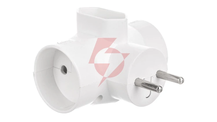 Rozgałeźnik wtyczkowy 2x2P +1xEuro biały R-20