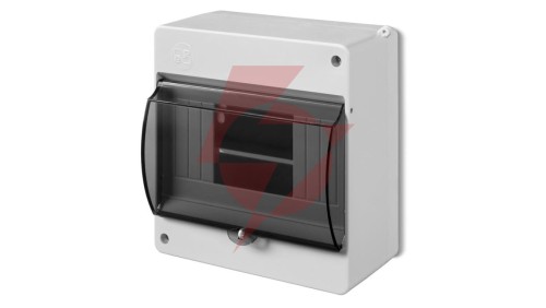 Rozdzielnica modułowa 1x6 natynkowa IP30 MINI S-6 z pokrywą dymną (PE+N) 2306-01