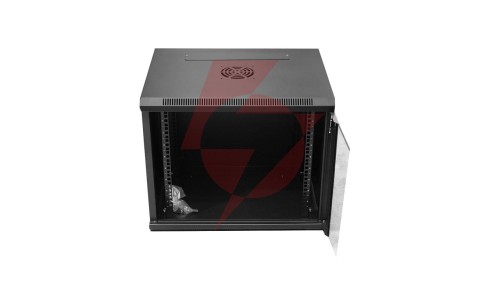 Szafa krosowa wisząca niedzielona 19 cali DIGITUS 9U 600x501x450mm czarna DN-W19 09U/450/B