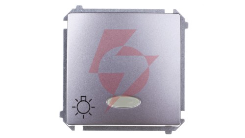 Simon Basic Przycisk /światło/ z podświetleniem, szybkozłącza, stal inox BMS1L.01/21