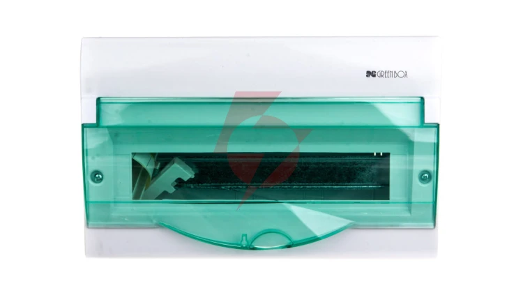 Rozdzielnica modułowa 1x6 natynkowa GREEN BOX RN 1/6 drzwi transparentne dymne N+PE IP4 2351-01