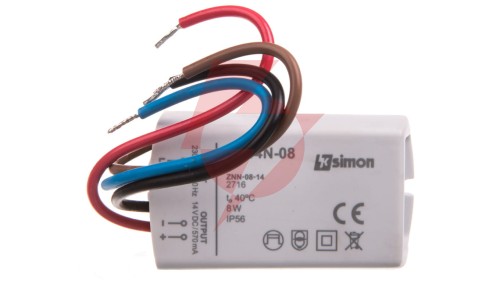 Simon 54 Zasilacz LED natynkowy 14V DC 8W ZL14N-08