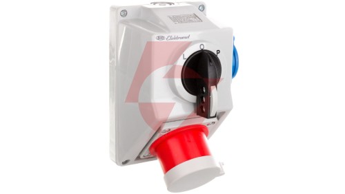 Zestaw instalacyjny z/o C32-48.1N przełącznik L-0-P + wtyk 32A 3P+N+Z/32A 2P+Z IP44 974028