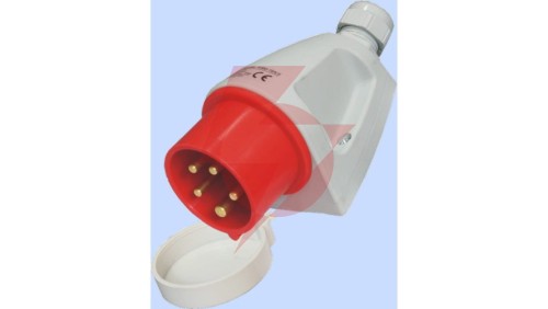 Wtyczka stała 32A 5P 400V czerwona 6h IP44 WSM 32/5 922065
