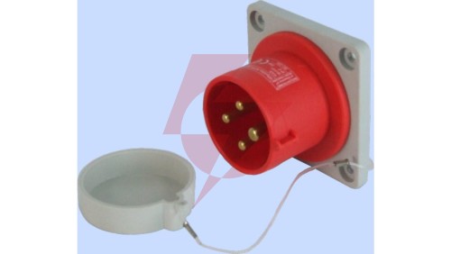 Wtyczka tablicowa prosta 16A 3P+Z 400V czerwona IP44 WTP 16 4 922031