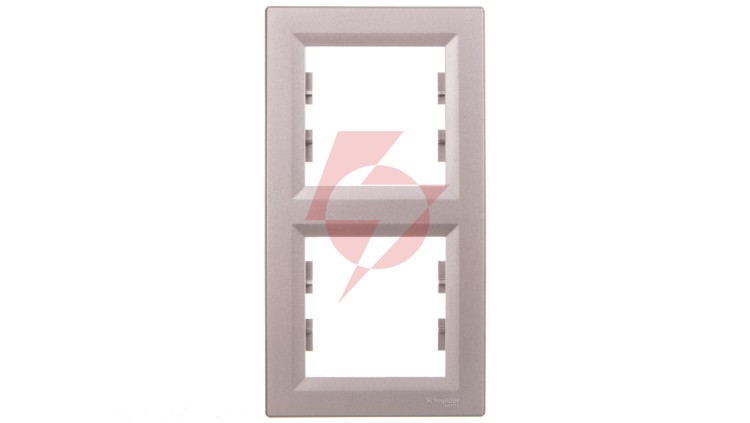 ASFORA Ramka 2-krotna pionowa aluminium EPH5810261