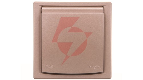 ASFORA Gniazdo SCHUKO IP44 z ramką (1-krotne) brąz EPH3100369