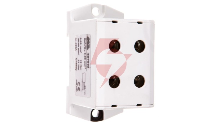 Złączka szynowa 2-torowa 16-95mm2 szara EURO multiOTL 95 2xAl/Cu 607095