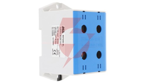 Złączka szynowa 2-torowa 35-240mm2 niebieska EURO multiOTL 240 2xAl/Cu 607240 BL
