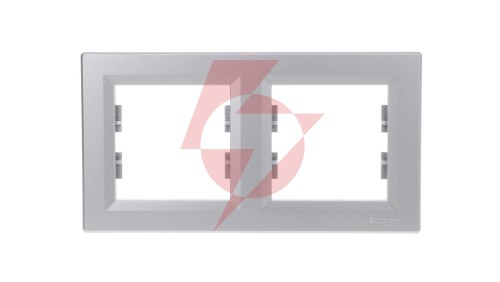 ASFORA Ramka 2-krotna pozioma aluminium EPH5800261