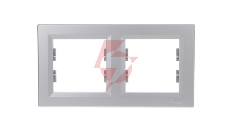 ASFORA Ramka 2-krotna pozioma aluminium EPH5800261