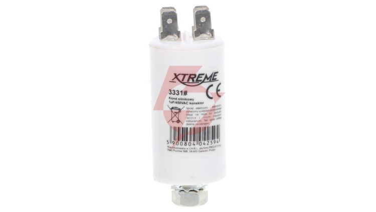 Kondensator silnikowy 1uF/450VAC /konektor/ 3331