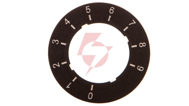 Etykieta do potencjometru 22mm skala 0 do 9 SIRIUS ACT 3SU1900-0BG16-0RT0