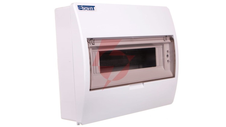 Rozdzielnica modułowa 1x12 natynkowa IP40 z klapką dymną S-12+SZYBKA+N+PE 800600 ENE-00353