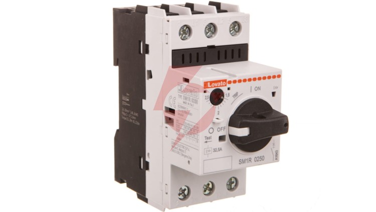 Wyłącznik silnikowy z pokrętłem 0,75kW przy 400VAC 1,6-2,5A 100kA SM1R0250