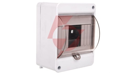 Rozdzielnica modułowa 1x5 natynkowa IP20 z klapką dymną i zaciskami S-5+SZYBKA+N+PE 8005833 ENE-00350