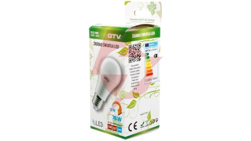 Żarówka LED E27 A60 12W 1100lm ciepła biała AC230V 160st. LD-PC2A60-12