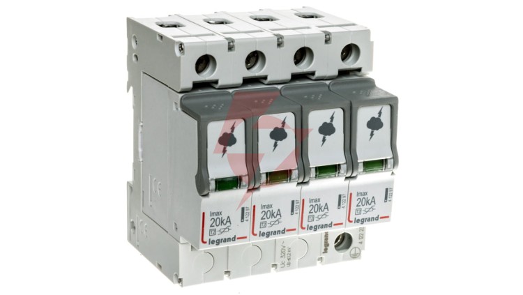 Ogranicznik przepięć Typ T2 4P 20kA 1,2kV ON 300 TT, TN (TNC, TNS) 412223
