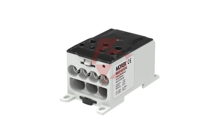 Blok dystrybucyjny - rozdzielczy OJL400A czarny we:1xAL/CU 95-240mm2 wy: 3x6-50mm2 4x2,5-35mm 1000V MAB1401S10