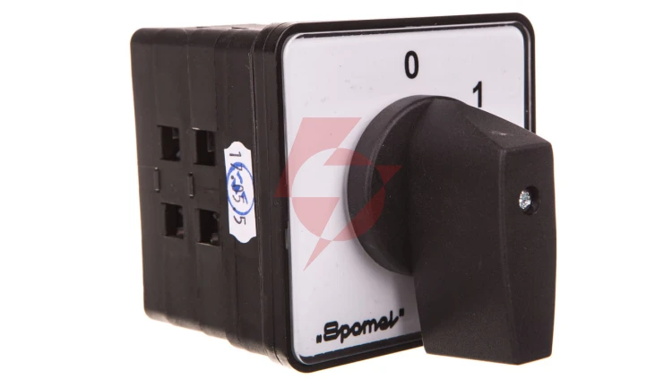 Łącznik krzywkowy 0-1 4P 100A do pulpitu IP65 pokrętło czarne bez ryglowania SK100-2.8210P03