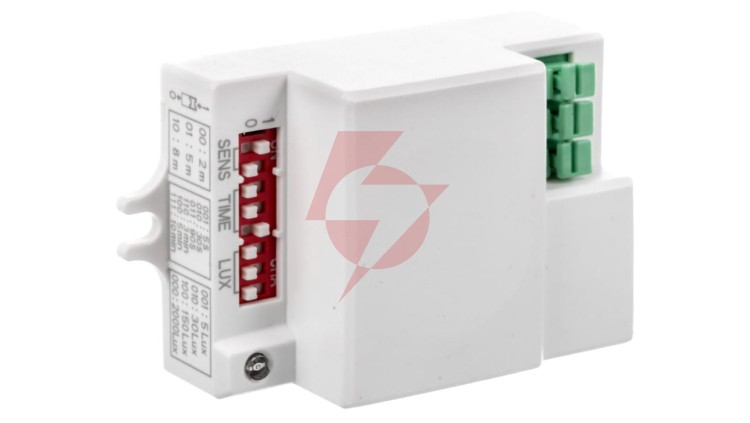 Czujnik mikrofalowy ruchu SRC812 MINI, max 500W, AC220-240V, 50/60Hz, kąt działania 360*, zasięg 2-8