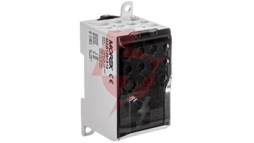 Blok dystrybucyjny - rozdzielczy OJL280A czarny we: 1xAl/Cu 35-120 wy: 2x6-35mm2/5x2,5-16mm2/ 4x2,5-10mm2 1000V MAB1281S10