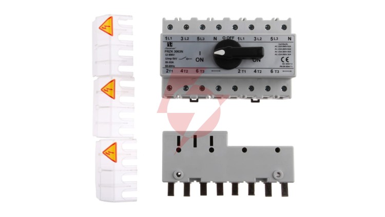 Przełącznik sieć-agregat 63A 3P+N (biegun N nierozłączalny) PRZK-3063NW02