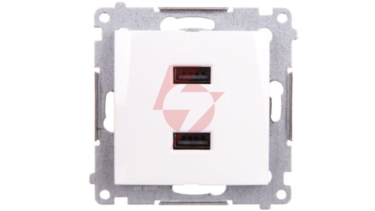 Simon 54 Ładowarka 2xUSB 2.1A 5V/DC biała DC2USB.01/11