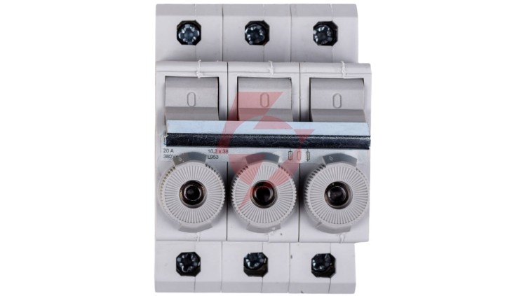Rozłącznik bezpiecznikowy cylindryczny 3P 10x38mm 20A L95300
