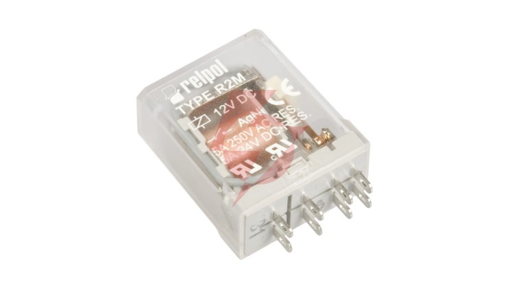 Przekaźnik przemysłowy 2P 5A 12V DC AgNi R2M-2012-23-1012 617170