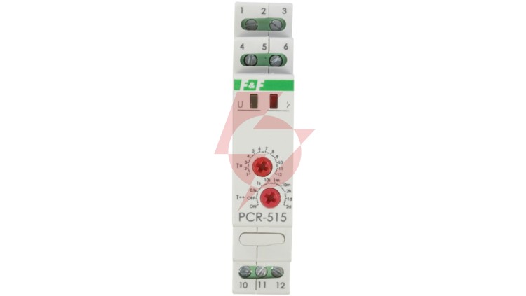 Przekaźnik czasowy 1P 10A 0,1sek-576h 230V AC, 24V AC/DC opóźnione załączenie PCR-515DUO