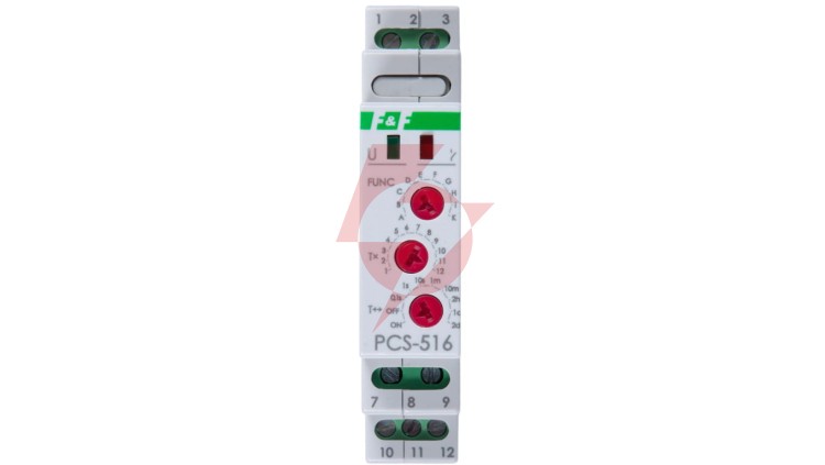 Przekaźnik czasowy 1P 8A 0,1sek-576h 12-264V AC/DC wielofunkcyjny PCS-516UNI