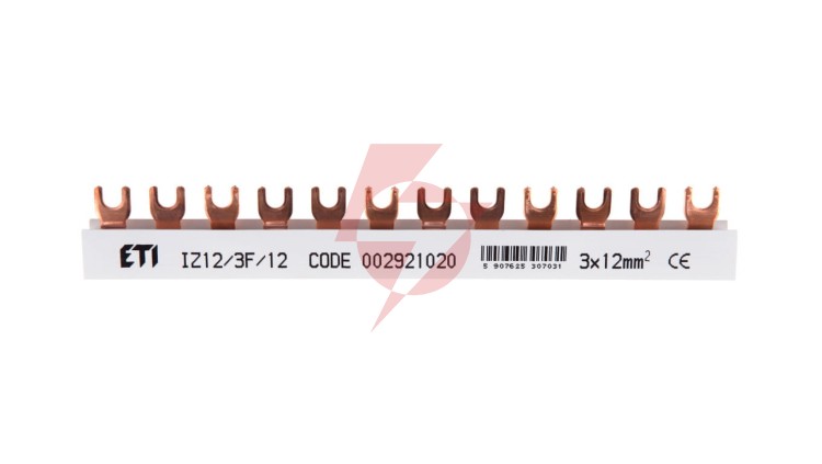 Szyna łączeniowa widełkowa 3P 80A 12mm2 (12 mod.) IZ12/3F/12 002921020