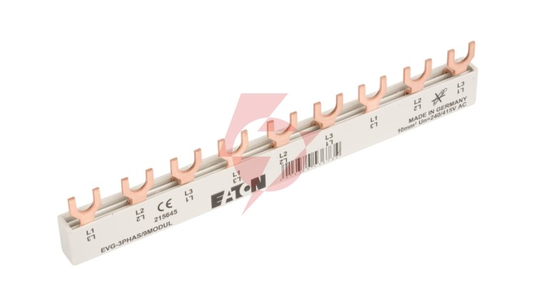 Szyna łączeniowa 3P 63A 10mm2 widełkowa (9 mod.) EVG-3PHAS/9MODUL 215645
