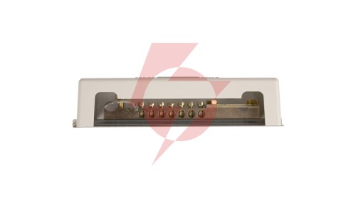 Szyna wyrównawcza z metalową podstawą 7x25mm2, 1x10mm2, 1x płaskownik 1809 M (bezhalogenowa, wykonana z mosiądzu 100kA) 5015081