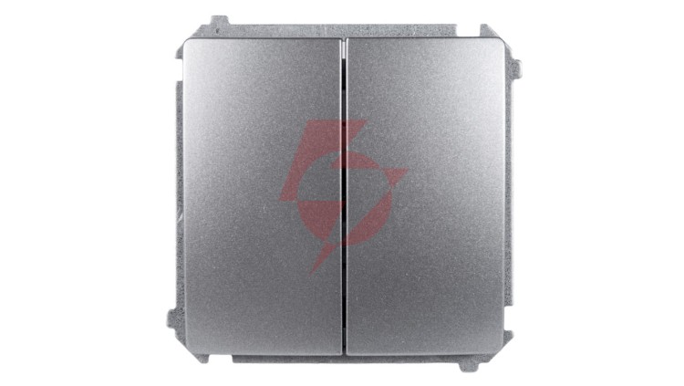 Simon Basic Łącznik schodowy podwójny stal inox BMW6/2.01/21