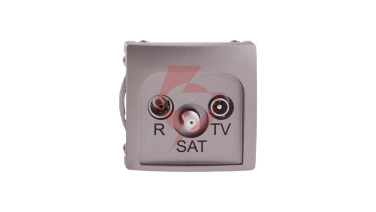 Simon Basic Gniazdo antenowe RD/TV/SAT końcowe stal inox BMZAR-SAT1.3/1.01/21