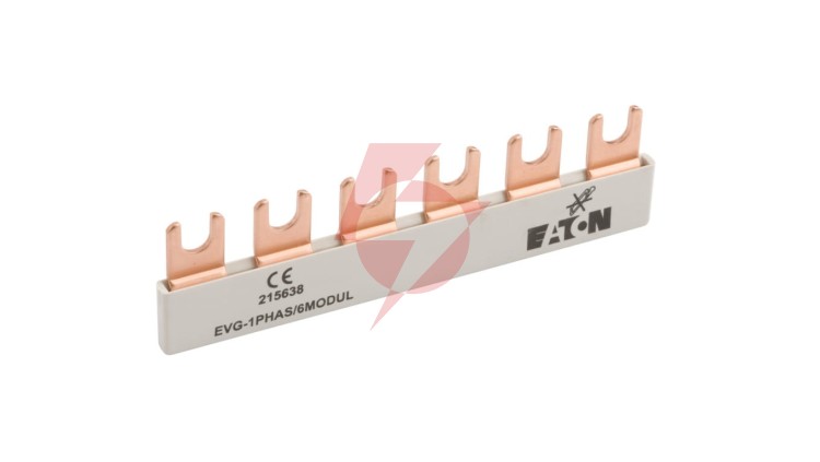 Szyna łączeniowa 1P 63A 10mm2 widełkowa (6 mod.) EVG-1PHAS/6MODUL 215638