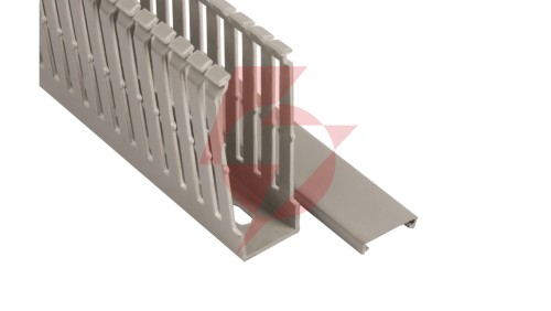 Korytko grzebieniowe samogasnące 25x80 szare z pokrywą UV ECS2580 /2m/ (opak. 56m)